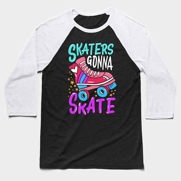 Roller skating roller skates Baseball T-Shirt by KAWAIITEE